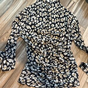 Free People Stylish Leopard Print Women's Top